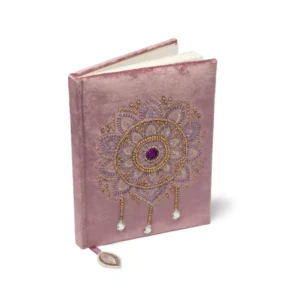 Notitieboek fluweel lila met Mandala