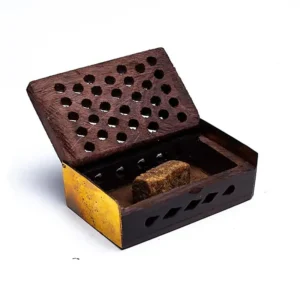 Wierookhars VanilleAmber in houten doosje