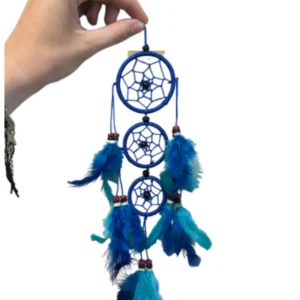 Dromenvanger blauw & turquoise 6 cm – 3 ringen