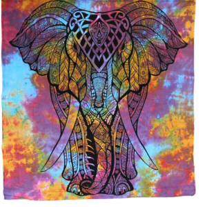 Grand Foulard 503 grote olifant regenboogkleuren